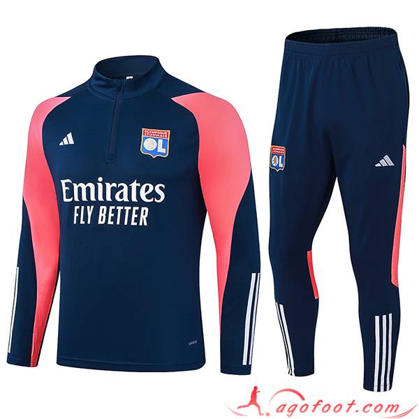 Ensemble Survetement de Foot Lyon Bleu/Rose 2023/2024