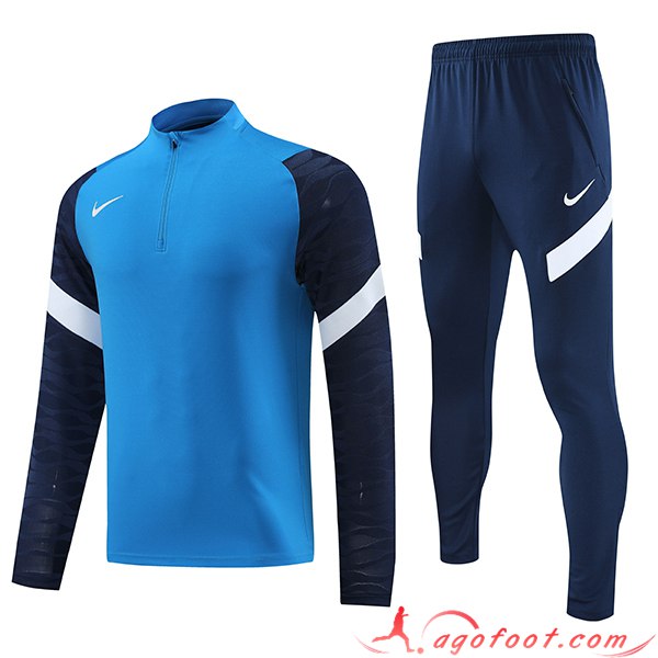 Ensemble Survetement de Foot Nike Bleu/Noir 2023/2024