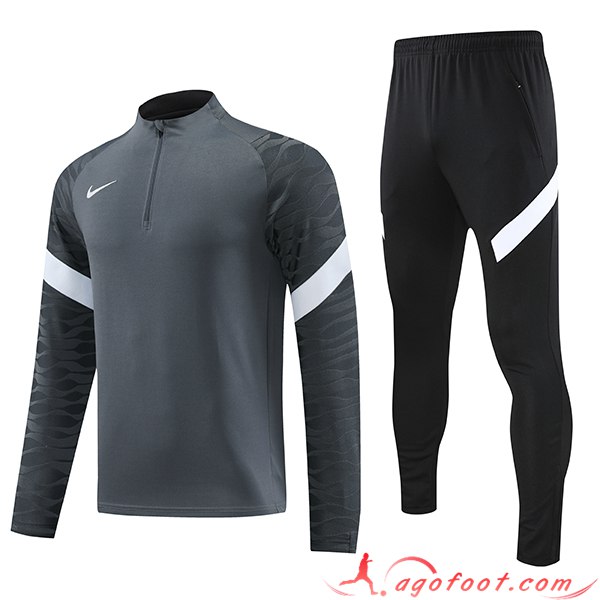 Ensemble Survetement de Foot Nike Gris/Noir 2023/2024