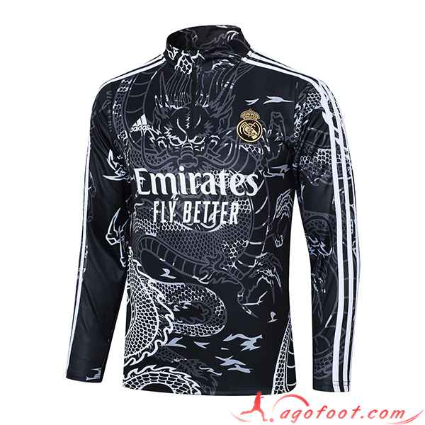 Sweatshirt Training Real Madrid Gris/Noir/Blanc 2023/2024