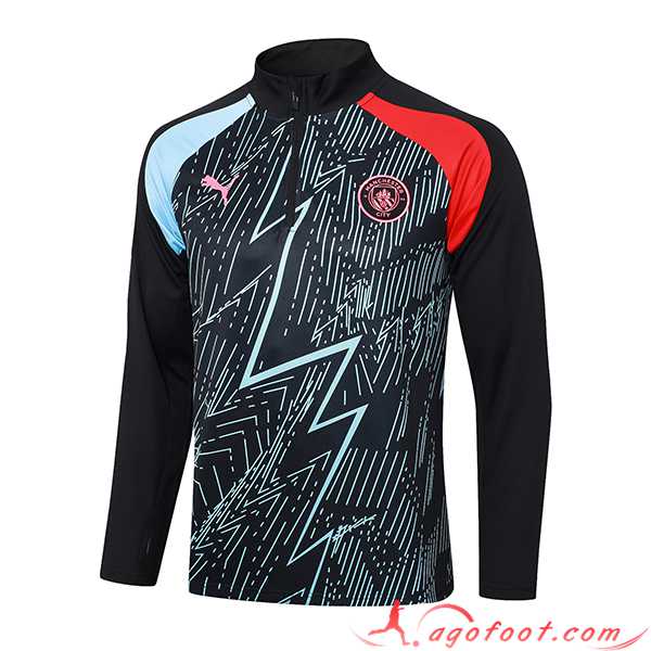 Sweatshirt Training Manchester City Bleu/Noir/Rouge 2023/2024