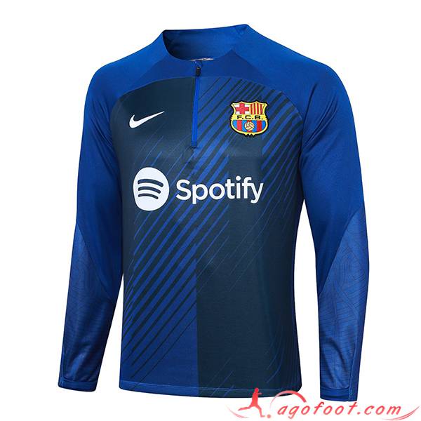 Sweatshirt Training FC Barcelone Blanc/Noir 2023/2024