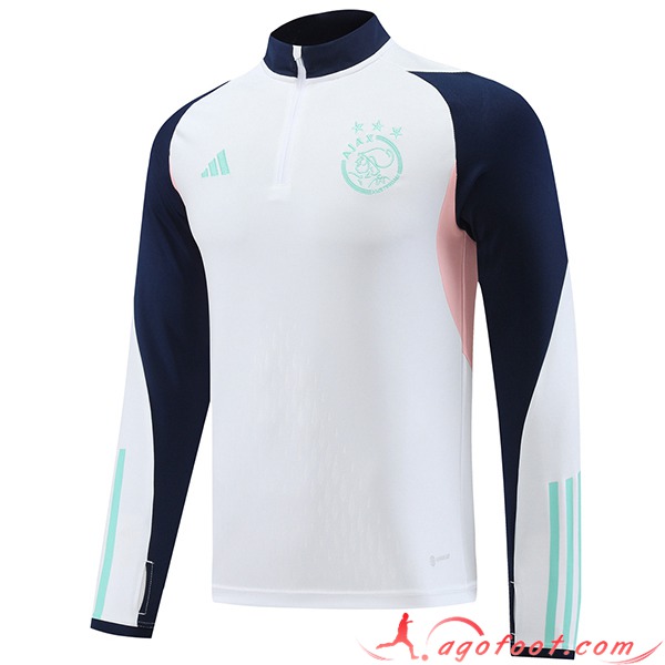 Sweatshirt Training Ajax Blanc/Noir 2023/2024