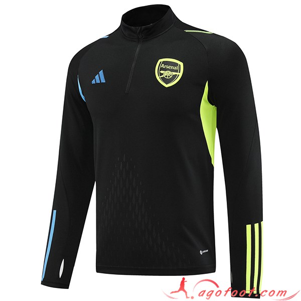Sweatshirt Training Arsenal Noir/Vert 2023/2024
