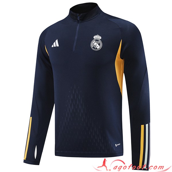 Sweatshirt Training Real Madrid Bleu/Jaune 2023/2024