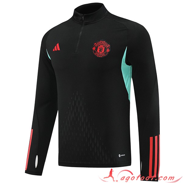 Sweatshirt Training Manchester United Noir/Bleu/Rouge 2023/2024