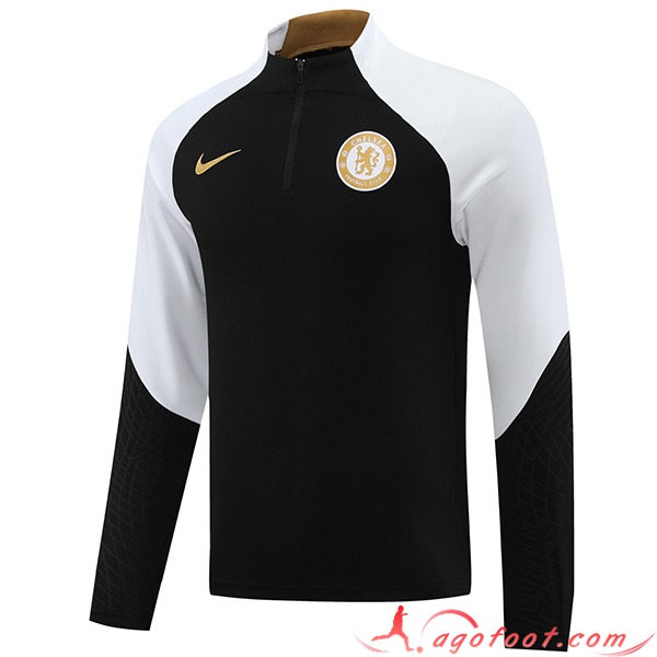 Sweatshirt Training FC Chelsea Noir/Blanc 2023/2024