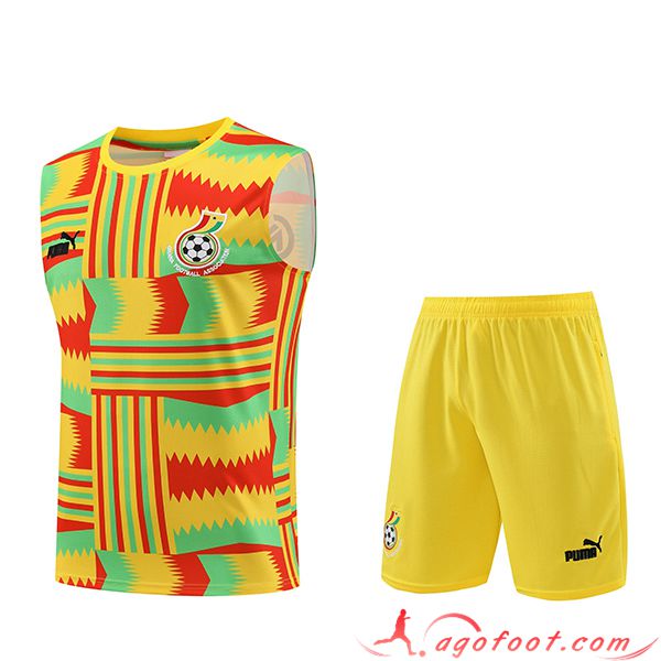 Ensemble Training Debardeur + Shorts Ghana Jaune/Rouge/Vert 2023/2024
