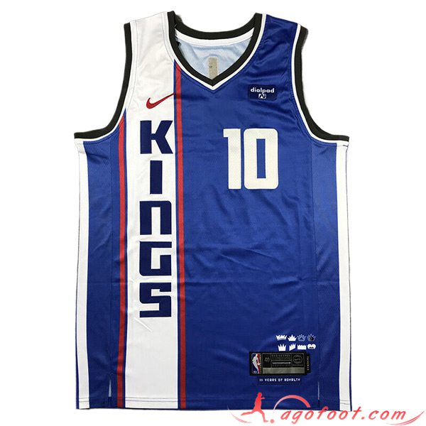Maillot Sacramento Kings (SABONIS #10) 2023/24 Blanc/Bleu