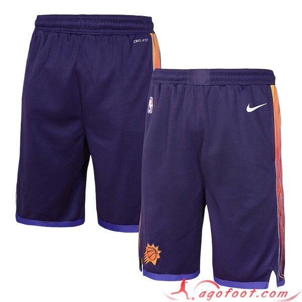 Shorts NBA Phoenix Suns 2023/24 Pourpre/Orange