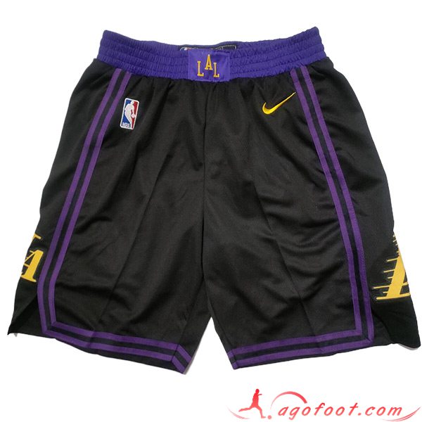 Shorts NBA Los Angeles Lakers 2023/24 Noir/Pourpre -03