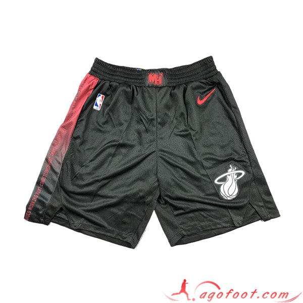 Shorts NBA Miami Heat 2023/24 Noir/Rouge -04