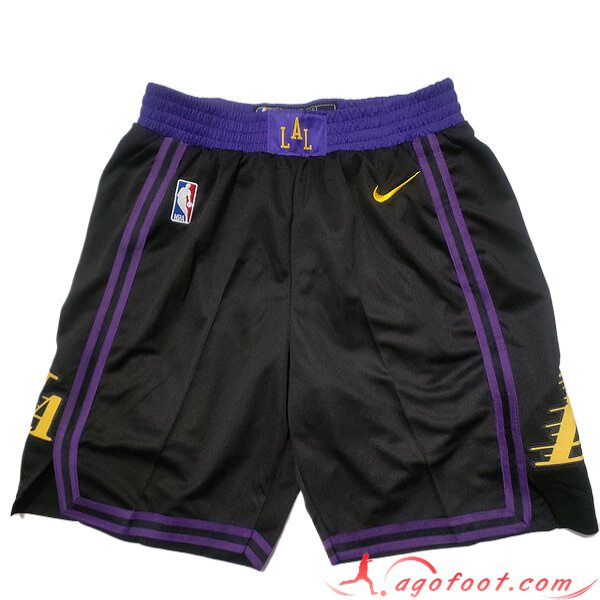 Shorts NBA Los Angeles Lakers 2023/24 Noir/Pourpre -02