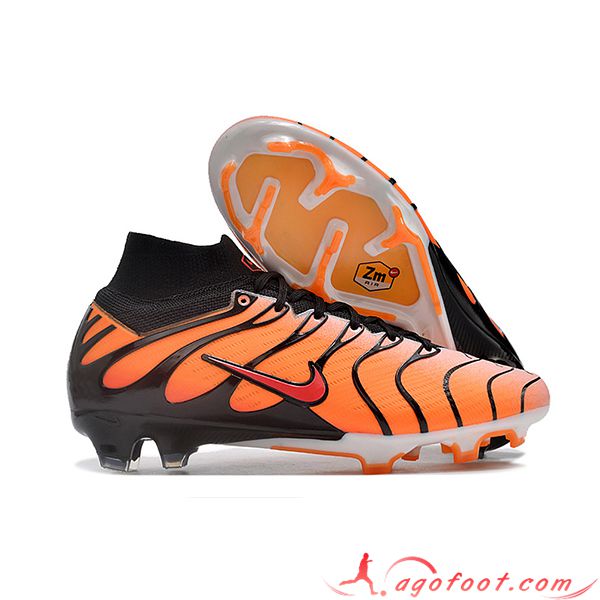 Nike Chaussures de Foot Air Zoom Mercurial Superfly IX Elite FG TN Orange/Noir