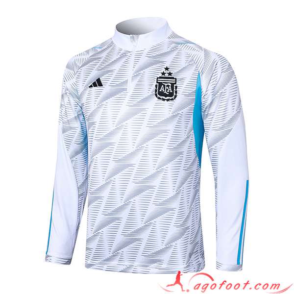Sweatshirt Training Argentine Blanc/Gris/Bleu 2023/2024