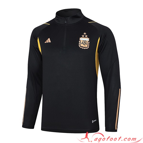 Sweatshirt Training Argentine Noir/Jaune 2023/2024
