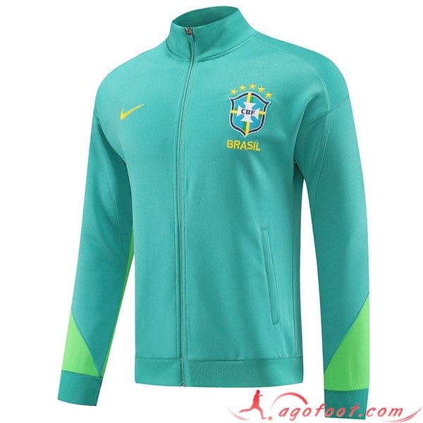 Veste Foot Brésil Vert/Bleu 2023/2024