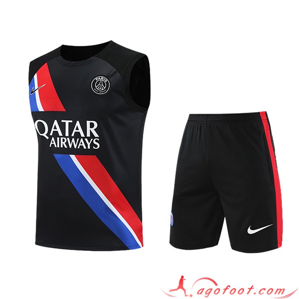 Ensemble Training Debardeur + Shorts PSG Noir/Rouge/Bleu 2023/2024