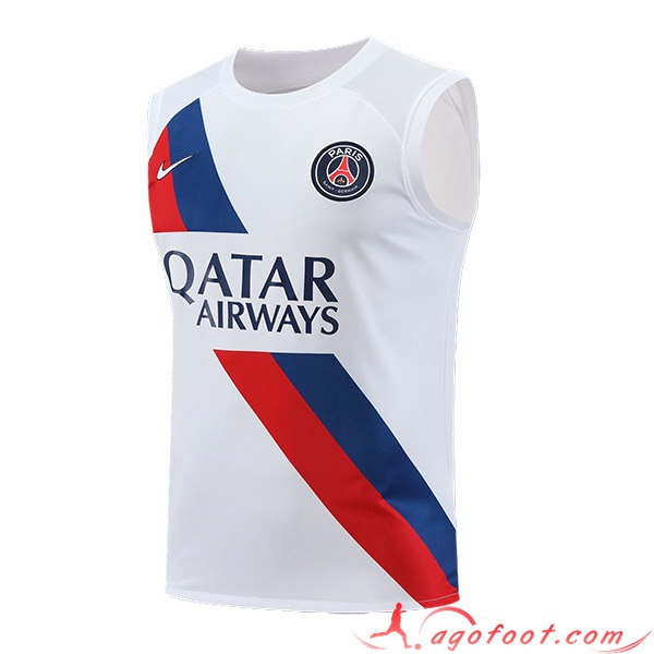 Training Debardeur PSG Blanc/Rouge/Bleu 2023/2024