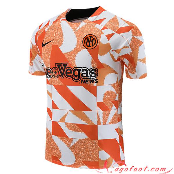 Training T-Shirts Inter Milan Blanc/Orange 2023/2024