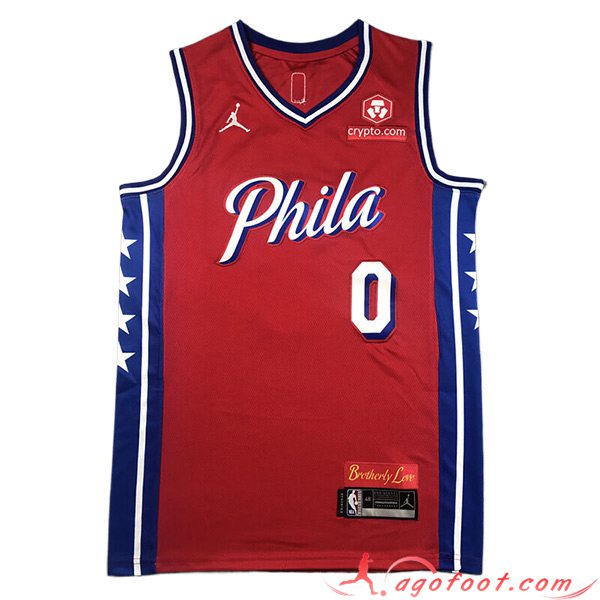 Maillot Philadelphia 76ers (MAXEY #0) 2023/24 Rouge/Bleu/Blanc