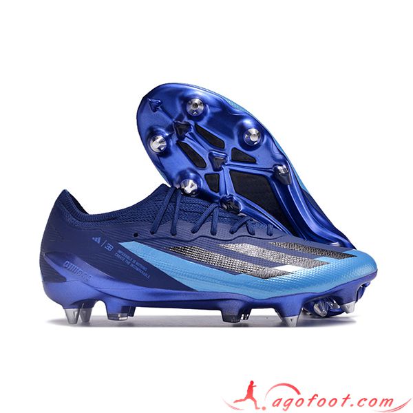 Adidas Chaussures de Foot X Crazyfast1 SG Bleu/Noir