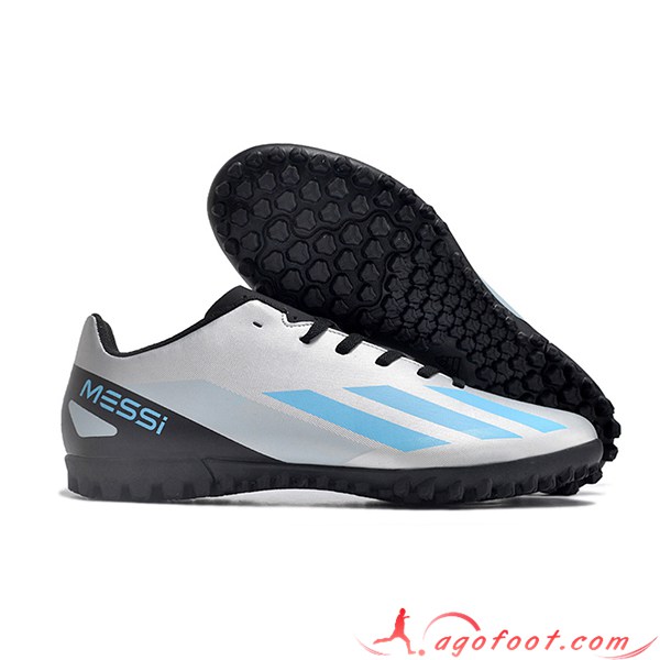 Adidas Chaussures de Foot X GHOSTED.4 TF Gris/Bleu/Noir