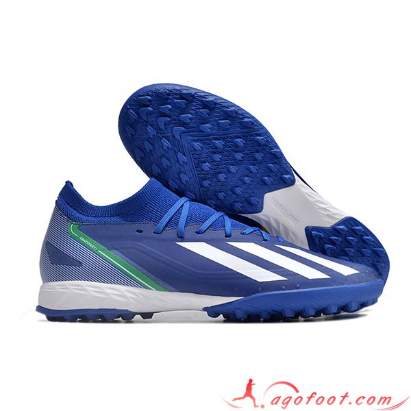 Adidas Chaussures de Foot X CRAZYFAST.3 TF BOOTS Bleu/Blanc
