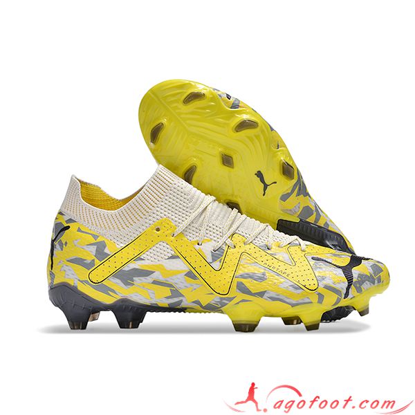 PUMA Chaussures de Foot Future Ultimate FG Jaune/Gris/Noir