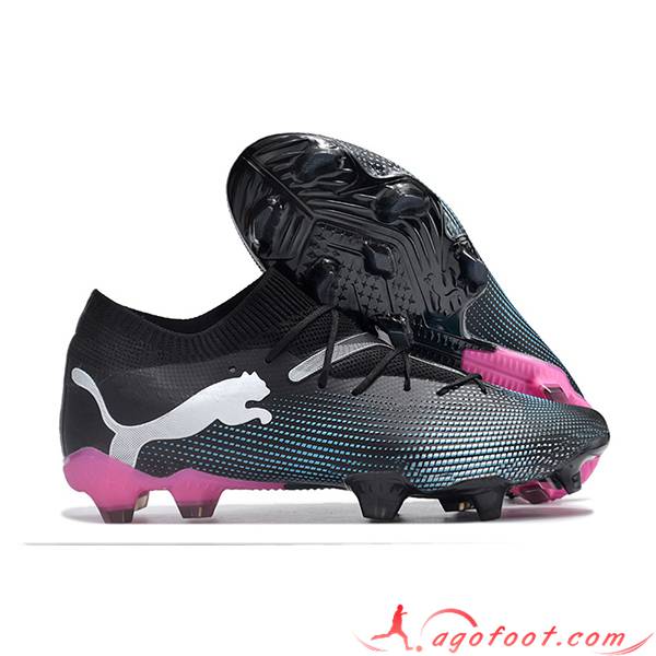 PUMA Chaussures de Foot Future Ultimate FG Noir/Blanc/Rose -02