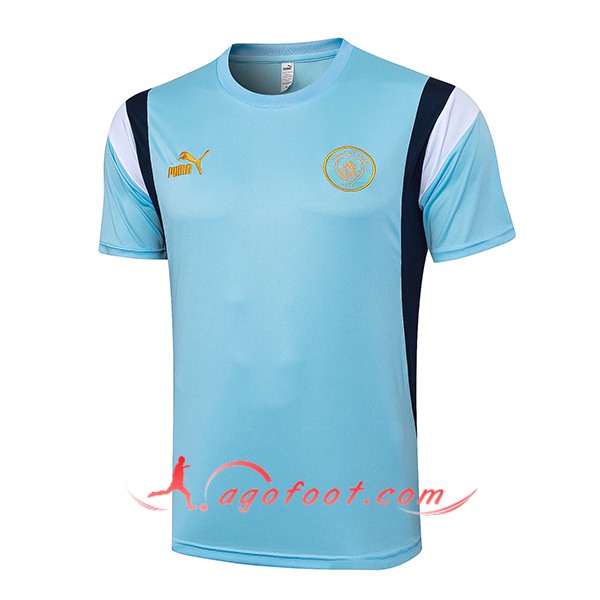Polo Foot Manchester City Bleu/Noir 2023/2024