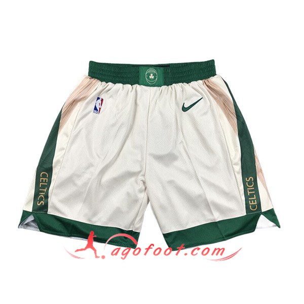 Shorts NBA Boston Celtics 2023/24 Beige/Vert