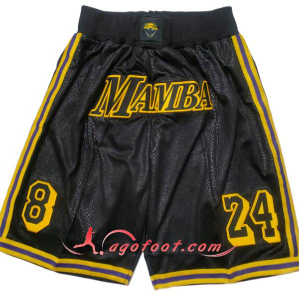 Shorts NBA Los Angeles Lakers 2023/24 Noir/Jaune