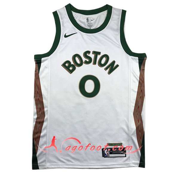 Maillot Boston Celtics (TATUM #0) 2023/24 Bleu/Vert/Brun