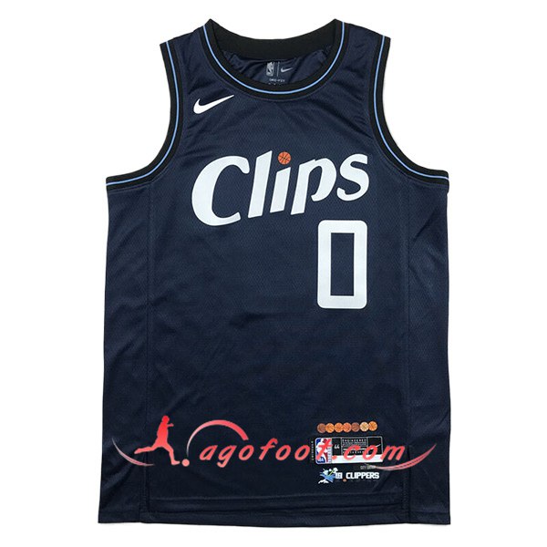 Maillot Los Angeles Clippers (WESTBROOK #0) 2023/24 Bleu Foncé -02