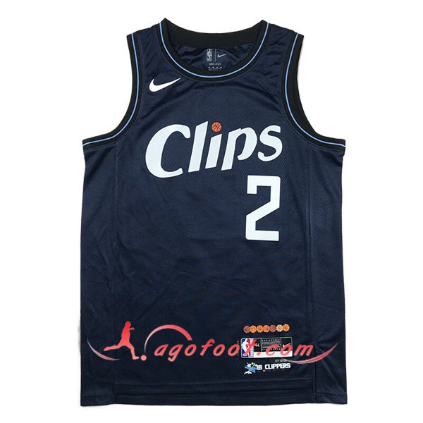 Maillot Los Angeles Clippers (LEONARD #2) 2023/24 Bleu Foncé