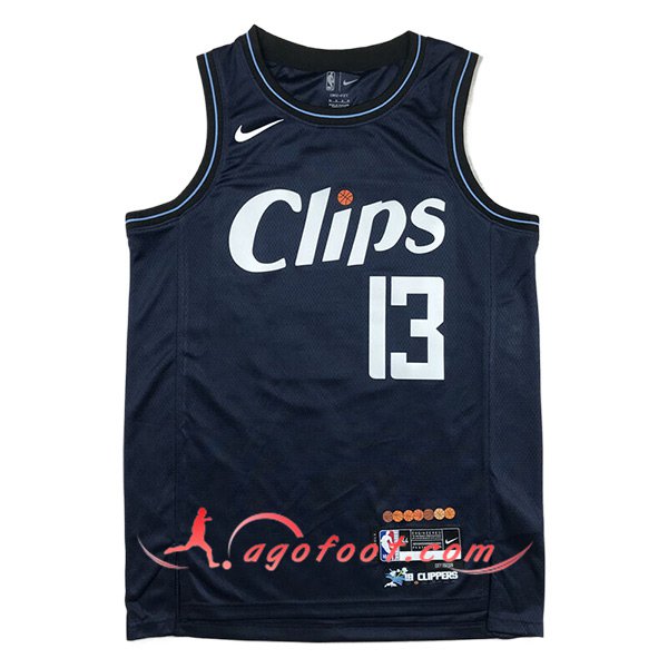 Maillot Los Angeles Clippers (GEORGE #13) 2023/24 Bleu Foncé -02