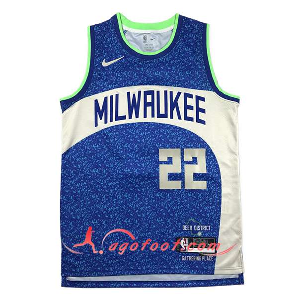Maillot Milwaukee Bucks (MIDDLETON #22) 2023/24 Bleu/Blanc