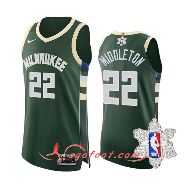 Maillot Milwaukee Bucks (MIDDLETON #22) 2023/24 Vert/Blanc