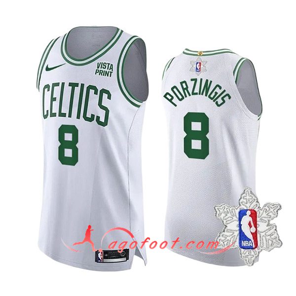Maillot Boston Celtics (PORZINGIS #8) 2023/24 Blanc/Vert -02