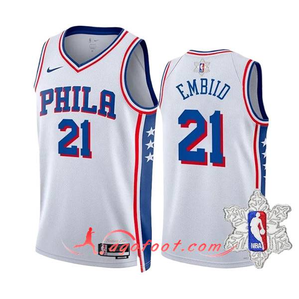 Maillot Philadelphia 76ers (EMBIID #21) 2023/24 Blanc/Bleu/Rouge