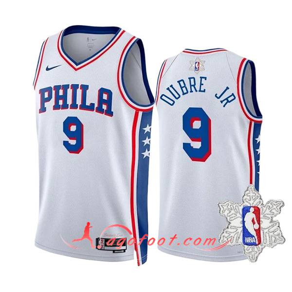 Maillot Philadelphia 76ers (OUBRE JR #9) 2023/24 Blanc/Bleu