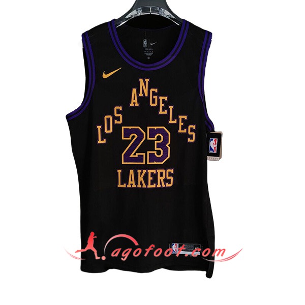 Maillot Los Angeles Lakers (DAVIS #23) 2023/24 Noir/Pourpre/Jaune