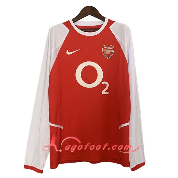 Maillot de Foot Arsenal Retro Domicile Manches Longues 2002/2004