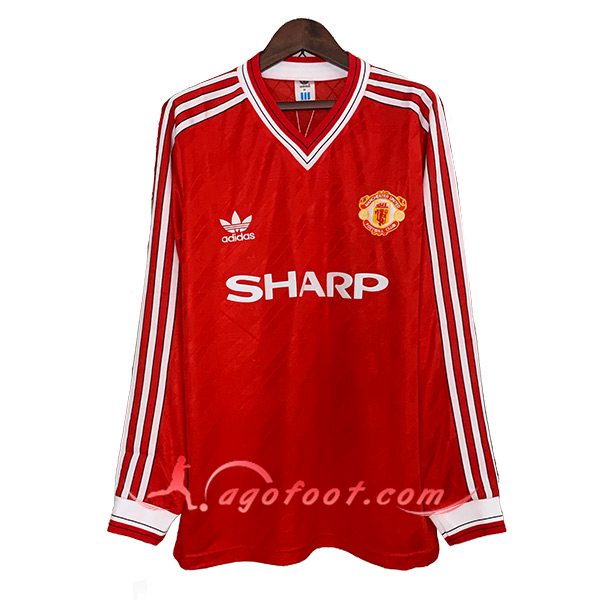 Maillot de Foot Manchester United Retro Domicile Manches Longues 1986/1988