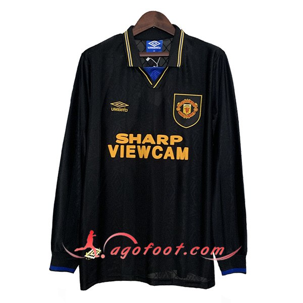 Maillot de Foot Manchester United Retro Exterieur Manches Longues 1993/1995