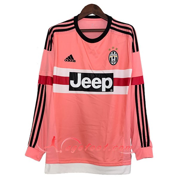 Maillot de Foot Juventus Retro Exterieur Manches Longues 2015/2016