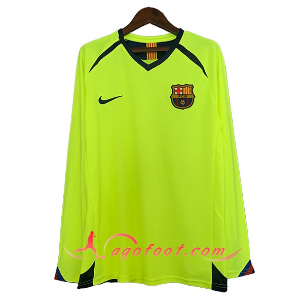 Maillot de Foot FC Barcelone Retro Exterieur Manches Longues 2005/2006