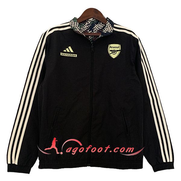 Coupe-Vent Arsenal Noir/Blanc 2023/2024