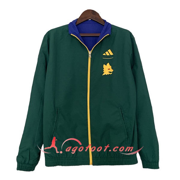 Coupe-Vent AS Roma Vert/Jaune 2023/2024